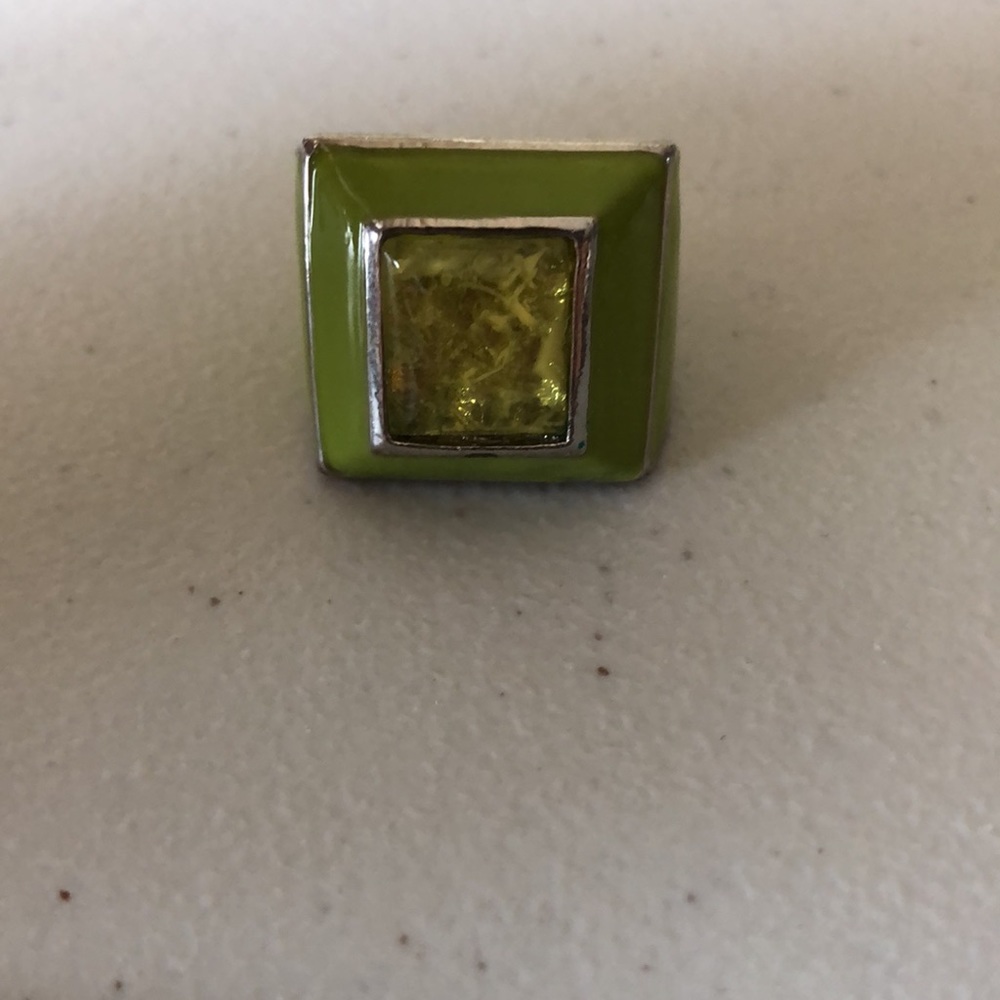 Chartreuse colored Oversized Ring
